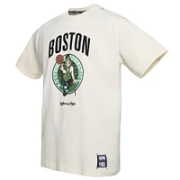 T-shirt premium NBA x Two Hype pour homme de la collection Culture & Hoops des Boston Celtics, crème