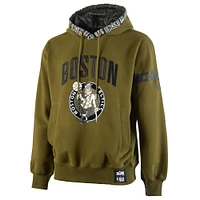 Men's NBA x Two Hype  Olive Boston Celtics Culture & Hoops Collection Premium Pullover Hoodie