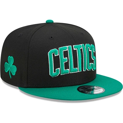 Casquette 9FIFTY Snapback New Era noire/verte Boston Celtics Jersey Hook Statement Edition pour homme