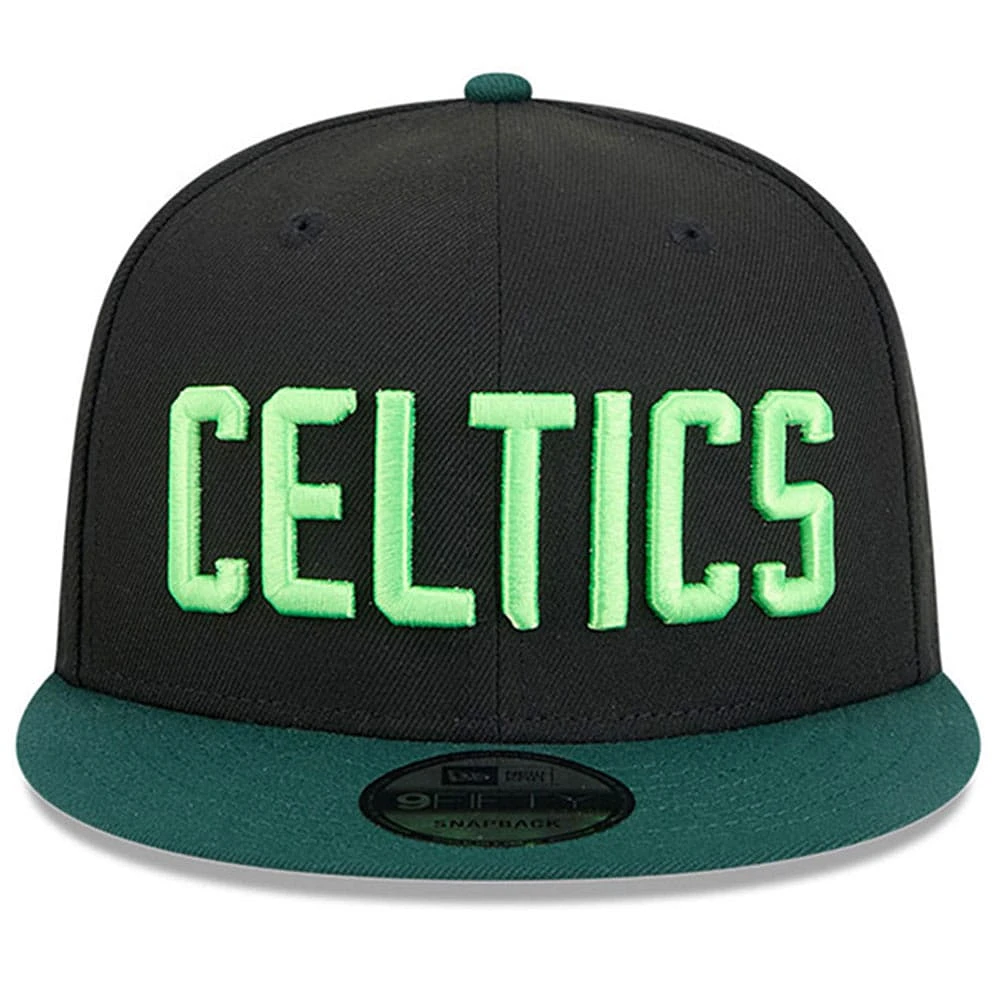 Men's New Era Black/Kelly Green Boston Celtics 2024/25 City Edition 9FIFTY Snapback Hat