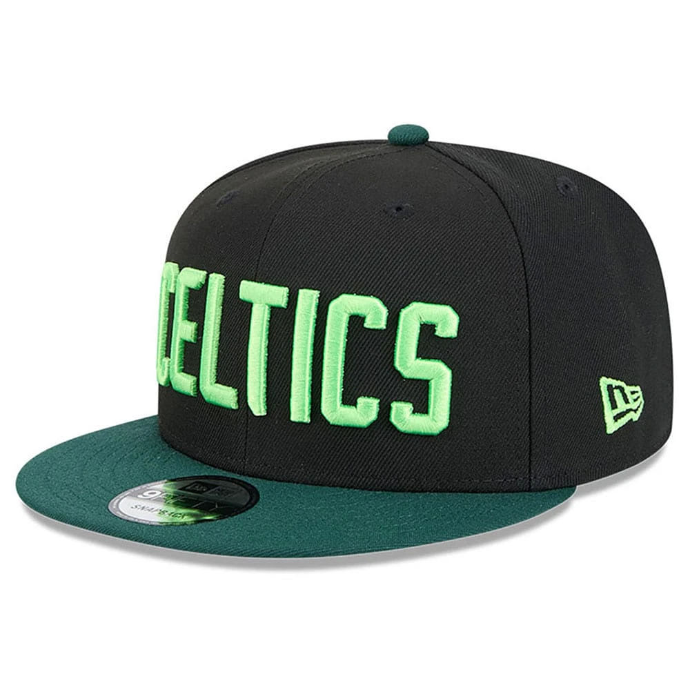 Men's New Era Black/Kelly Green Boston Celtics 2024/25 City Edition 9FIFTY Snapback Hat