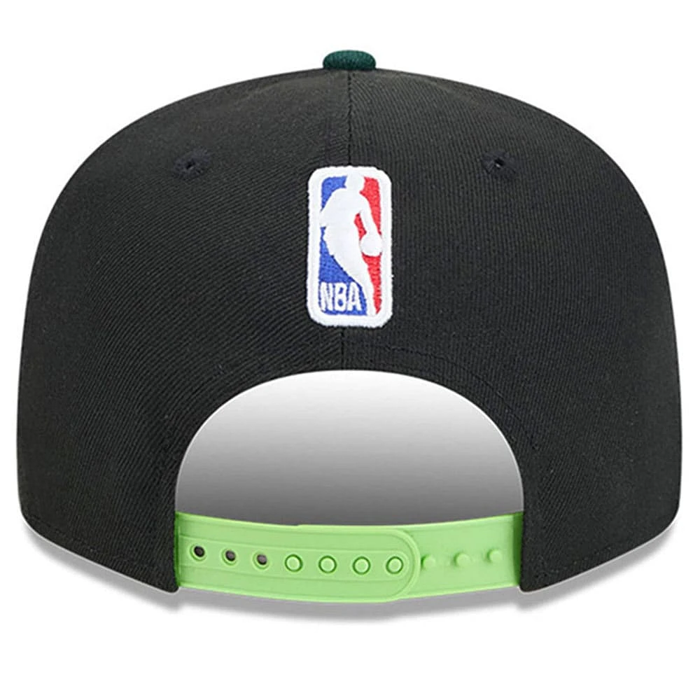 Men's New Era Black/Kelly Green Boston Celtics 2024/25 City Edition 9FIFTY Snapback Hat