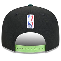 Men's New Era Black/Kelly Green Boston Celtics 2024/25 City Edition 9FIFTY Snapback Hat