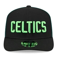 Men's New Era Black/Kelly Green Boston Celtics 2024/25 City Edition 9SEVENTY Adjustable Hat