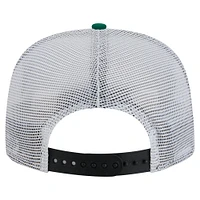 Men's New Era Black/Kelly Green Boston Celtics Throwback Dye Golfer Snapback Hat