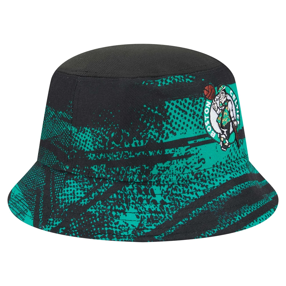 Men's New Era  Black/Kelly Green Boston Celtics Tip-Off Bucket Hat