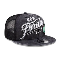 Casquette Snapback 9FIFTY noire New Era pour hommes des Boston Celtics 2024 Champions de la Conférence Est Locker Room