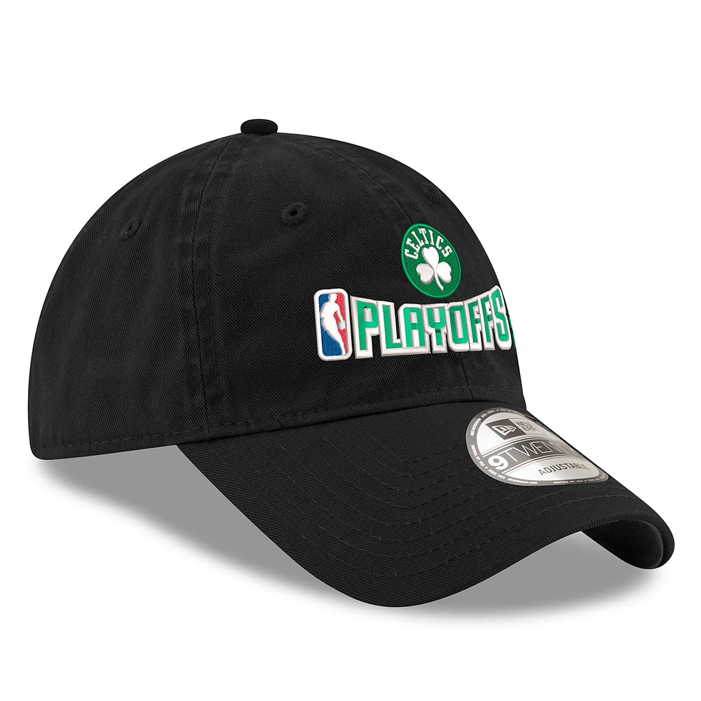 Casquette ajustable 9TWENTY Boston Celtics 2025 NBA Playoffs New Era pour homme noire