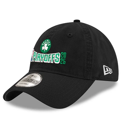 Casquette ajustable 9TWENTY Boston Celtics 2025 NBA Playoffs New Era pour homme noire