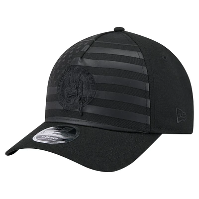 Men's New Era  Black Boston Celtics Game Day Flag A-Frame 9FORTY Adjustable Hat