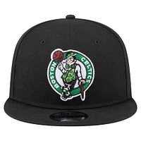 Men's New Era  Black Boston Celtics Logo 18x Champs 9FIFTY Snapback Hat