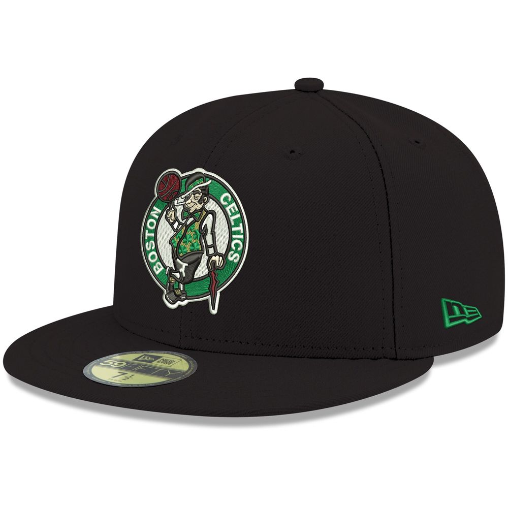 Men's New Era Black Boston Celtics Official Team Color 59FIFTY Fitted Hat