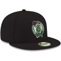 Men's New Era Black Boston Celtics Official Team Color 59FIFTY Fitted Hat