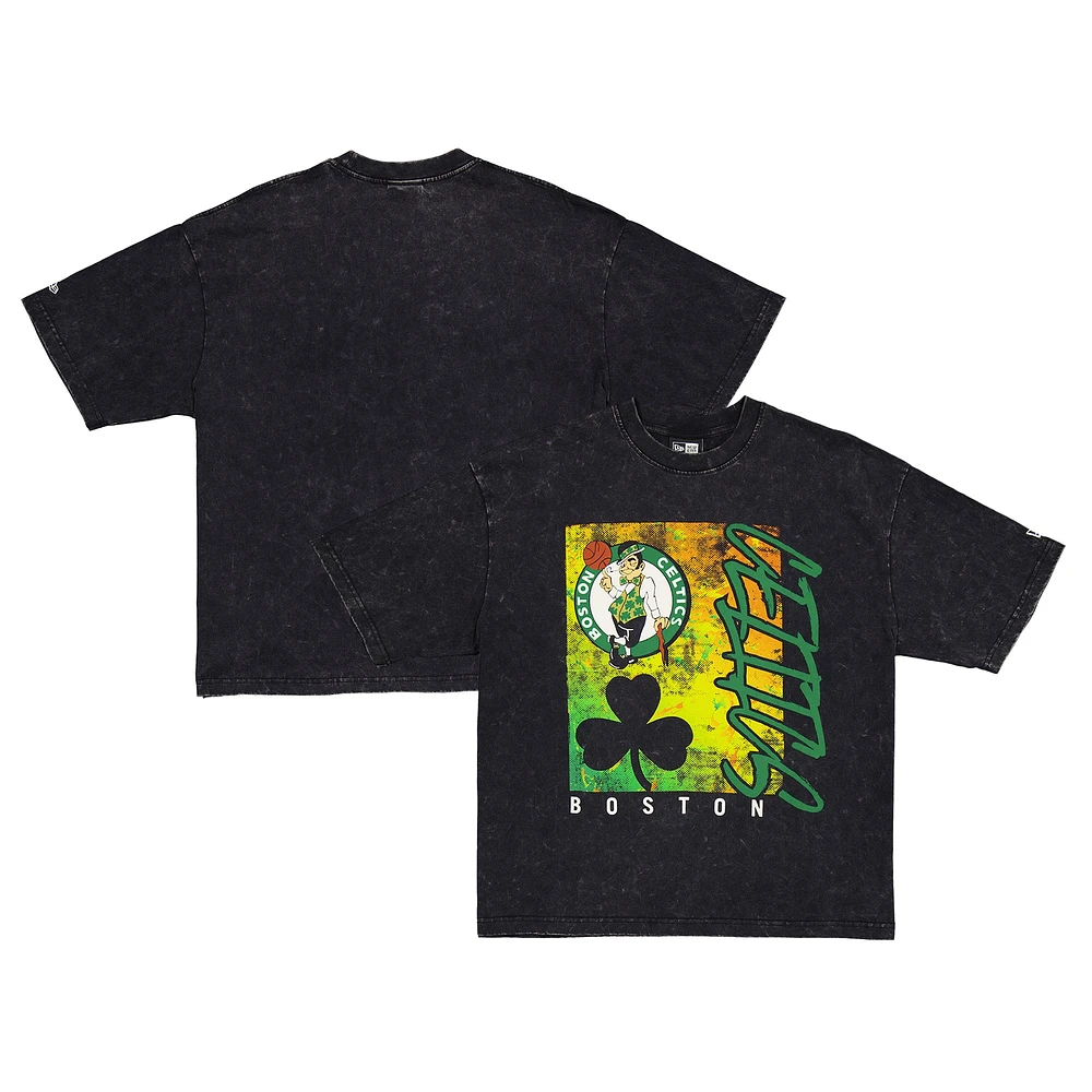 Men's New Era Black Boston Celtics Sport Classics Enzyme Washed T-Shirt