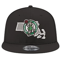 Men's New Era Black Boston Celtics State Pride 9FIFTY Snapback Hat