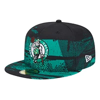 Casquette ajustée Boston Celtics Tip-Off 59FIFTY New Era noire pour homme