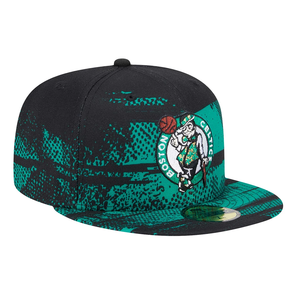 Casquette ajustée Boston Celtics Tip-Off 59FIFTY New Era noire pour homme