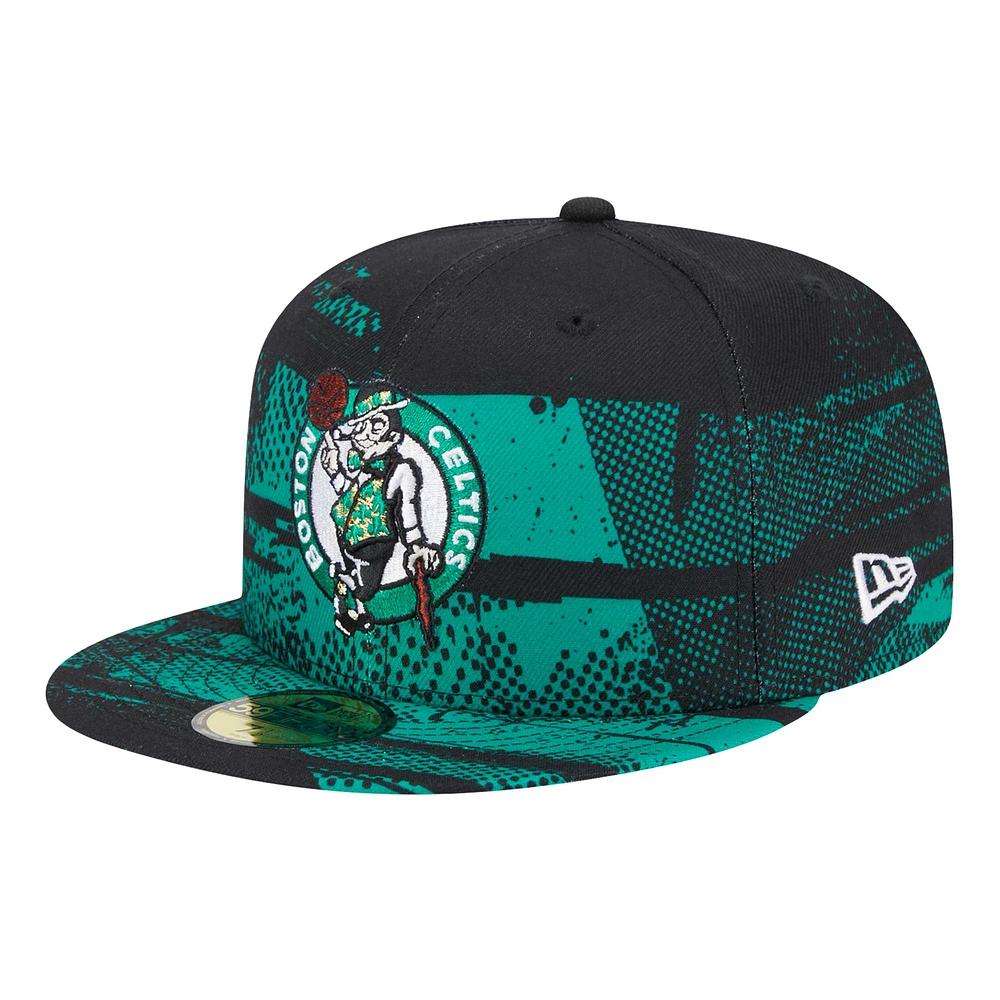 Men's New Era Black Boston Celtics Tip-Off 59FIFTY Fitted Hat