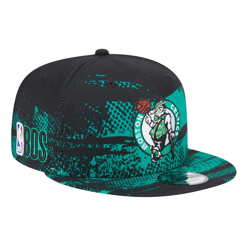 Casquette à visière noire Boston Celtics Tip-Off 9FIFTY Snapback New Era pour homme