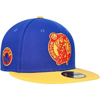 Casquette ajustée 59FIFTY pour homme avec écusson latéral Boston Celtics New Era bleu