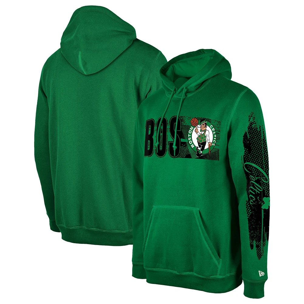 Sweat à capuche noir de la collection Tip-Off des Boston Celtics New Era pour homme