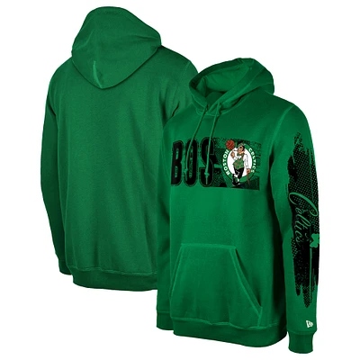 Sweat à capuche noir de la collection Tip-Off des Boston Celtics New Era pour homme