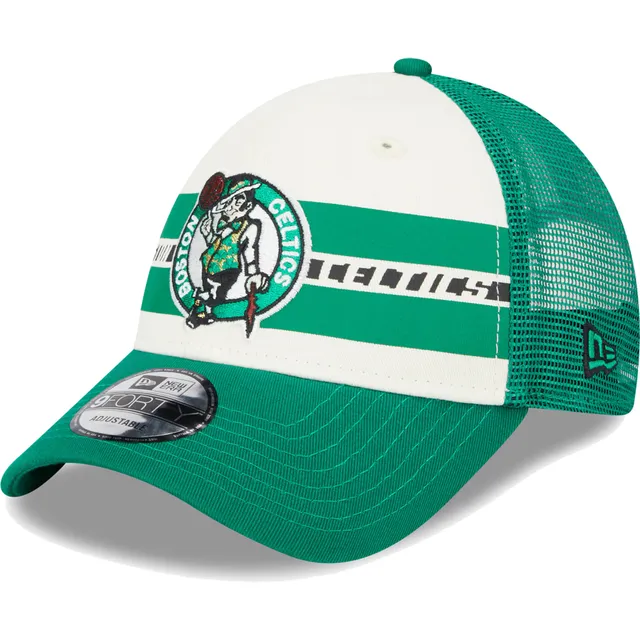 Portland Timbers New Era Team Stripes 9FORTY Trucker Snapback Hat -  White/Green