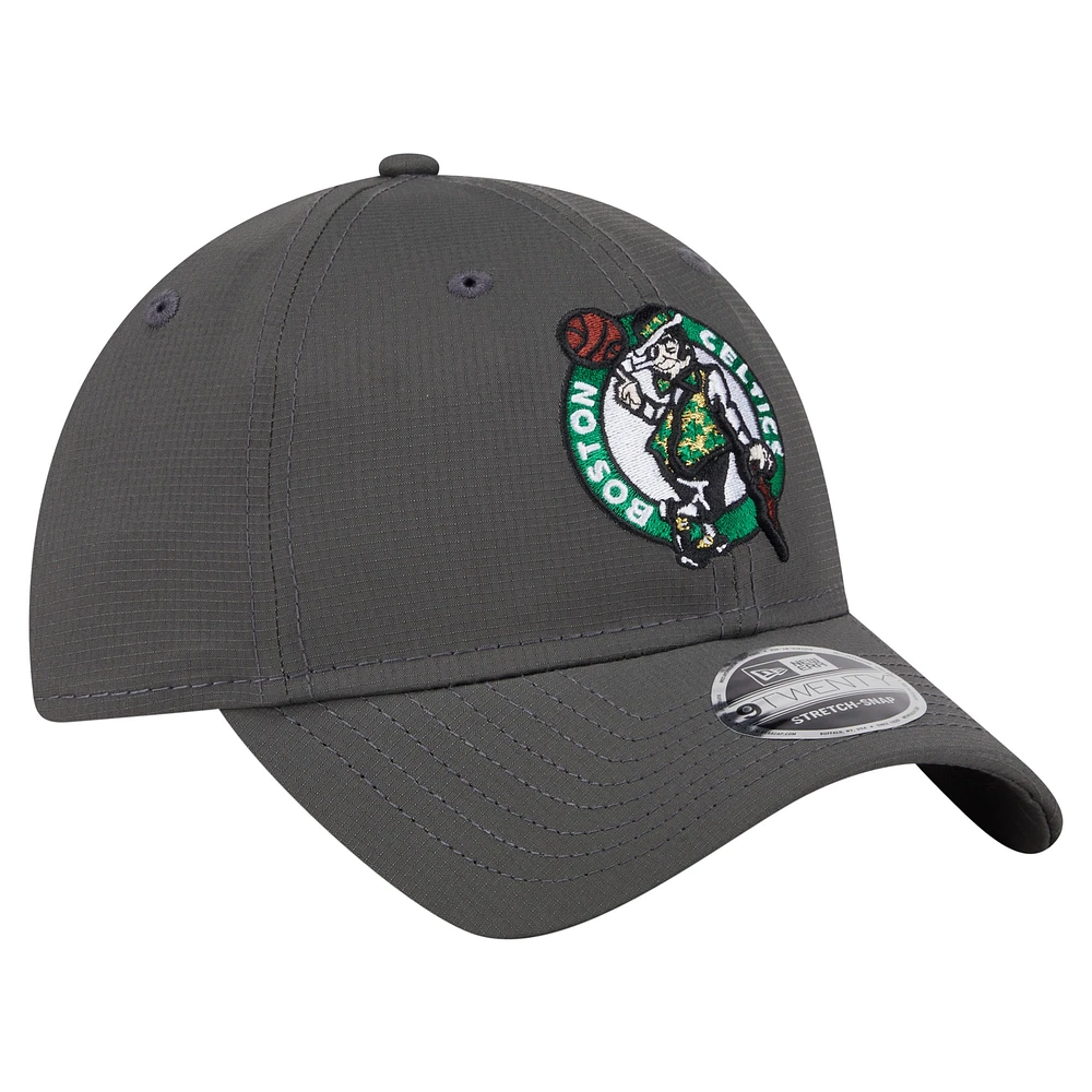 Men's New Era Charcoal Boston Celtics Active Ripstop 9TWENTY Adjustable Hat