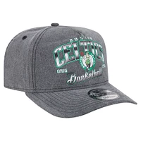 Men's New Era  Charcoal Boston Celtics Throwback Washed Pre-Curved 9FIFTY Snapback Hat