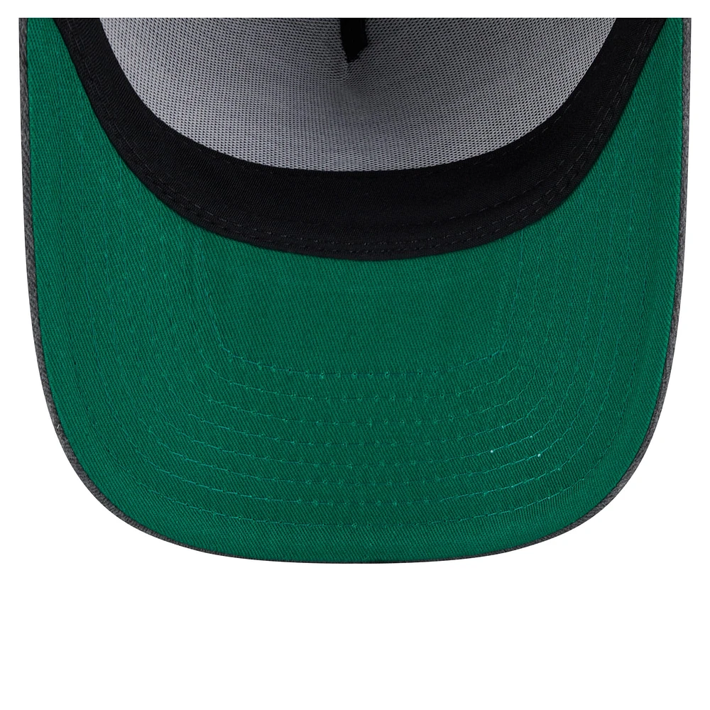 Men's New Era  Charcoal Boston Celtics Throwback Washed Pre-Curved 9FIFTY Snapback Hat