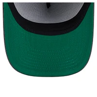 Men's New Era  Charcoal Boston Celtics Throwback Washed Pre-Curved 9FIFTY Snapback Hat