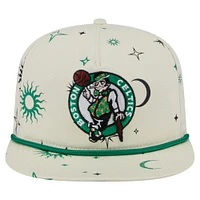 Men's New Era Cream Boston Celtics Lunar Golfer Snapback Hat