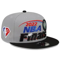 Men's New Era Gray/Black Boston Celtics 2022 Eastern Conference Champions Locker Room 9FIFTY Snapback Adjustable Hat