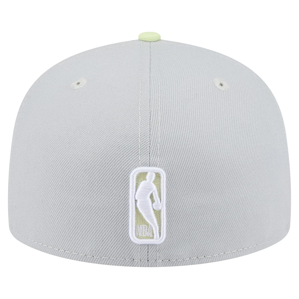 Men's New Era  Gray/Green Boston Celtics Color Pack 2-Tone 59FIFTY Fitted Hat