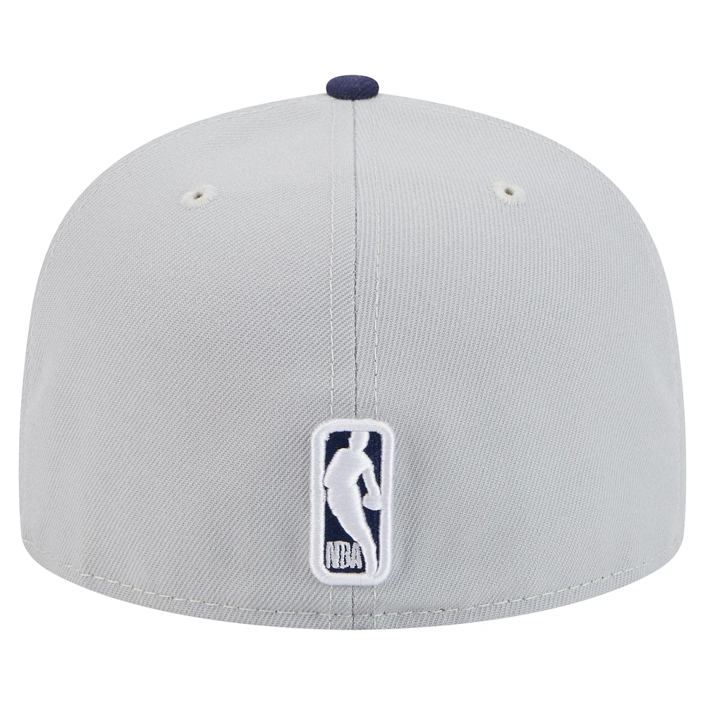 Men's New Era  Gray/Navy Boston Celtics Color Pack 2-Tone 59FIFTY Fitted Hat