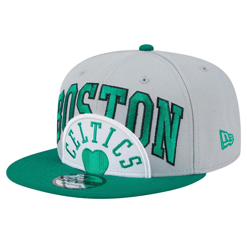 Casquette Snapback 9FIFTY Boston Celtics Tip-Off Kelly vert/gris New Era pour hommes