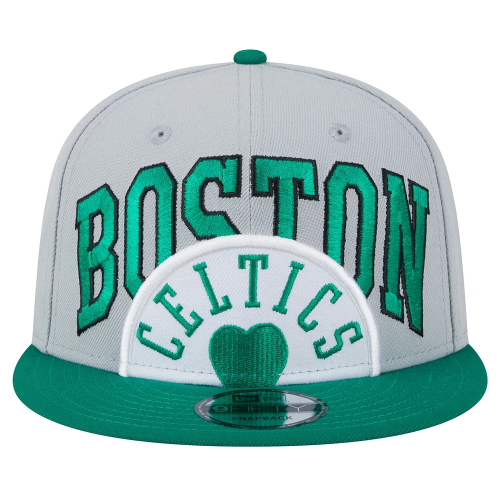 Casquette Snapback 9FIFTY Boston Celtics Tip-Off Kelly vert/gris New Era pour hommes