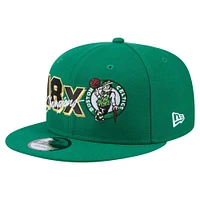 Men's New Era  Kelly Green Boston Celtics Big 18x Champs 9FIFTY Snapback Hat