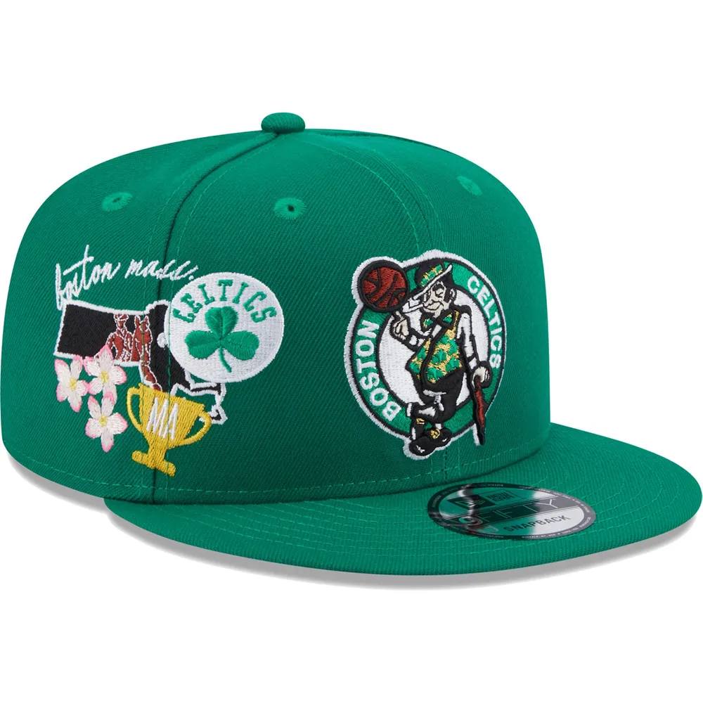 Men's Mitchell & Ness Kelly Green Boston Celtics Team Seal Trucker Snapback Hat