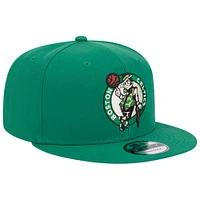 Men's New Era Kelly Green Boston Celtics Injection City Art 9FIFTY Snapback Hat