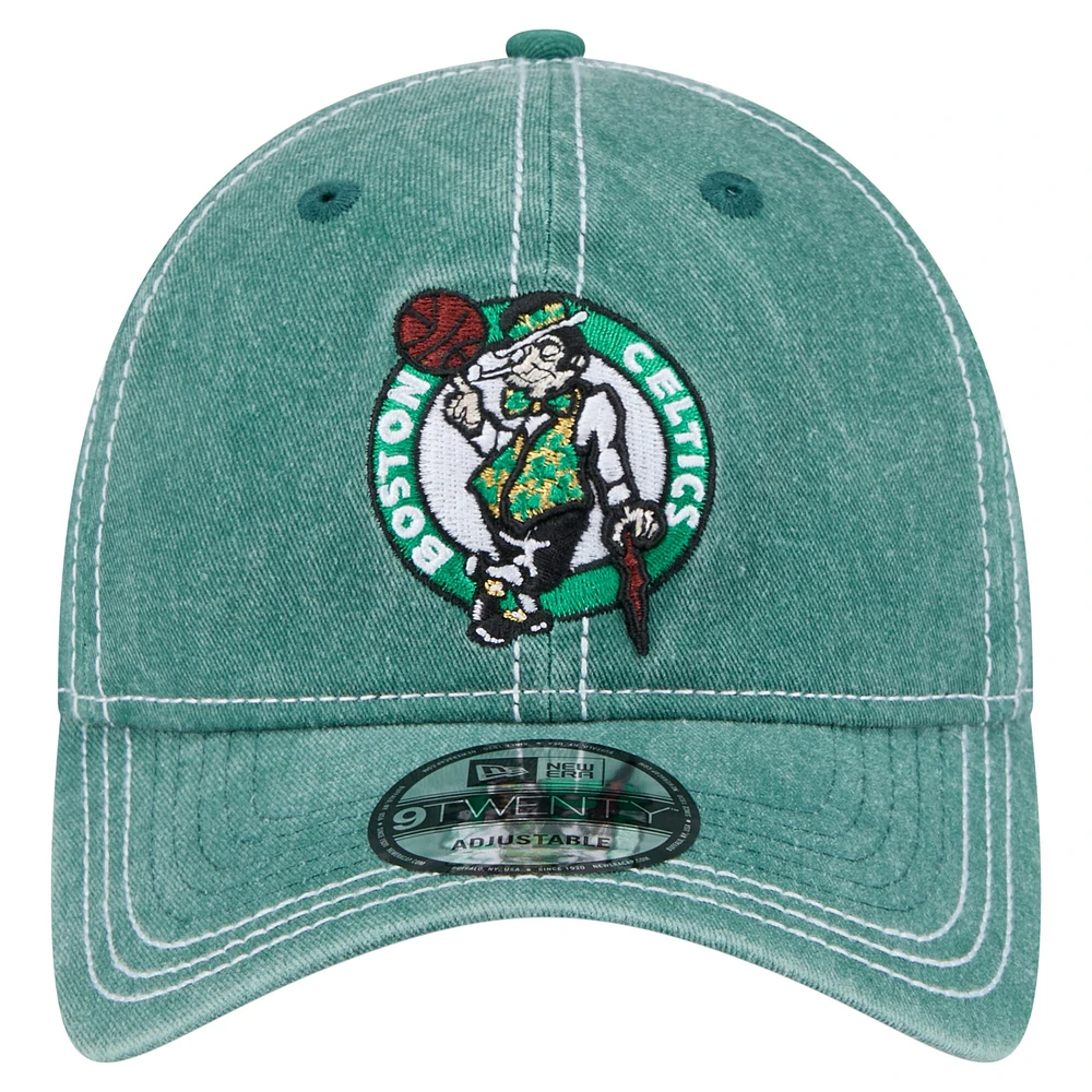 Casquette ajustable teintée pigmentée 9TWENTY de Boston Celtics de New Era pour homme, vert Kelly
