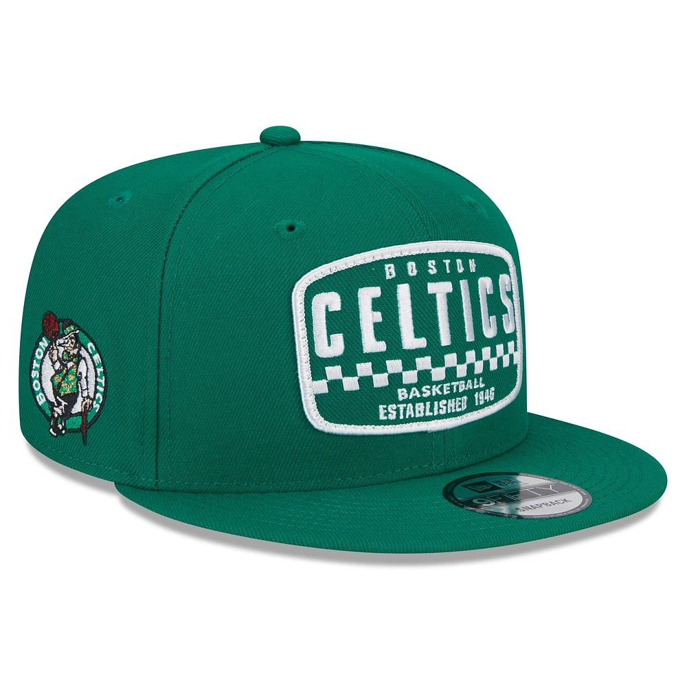 Casquette Snapback 9FIFTY Snapback New Era Kelly Green Boston Celtics Rally Drive Finish Line pour hommes