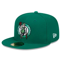 Casquette ajustée 59FIFTY New Era Kelly Green Boston Celtics Rally Drive Side Patch pour hommes