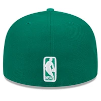 Men's New Era Kelly Green Boston Celtics  Rally Drive Side Patch 59FIFTY Fitted Hat