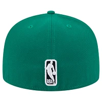 Casquette ajustée 59Fifty Boston Celtics Sport Night Script de New Era pour homme, vert Kelly