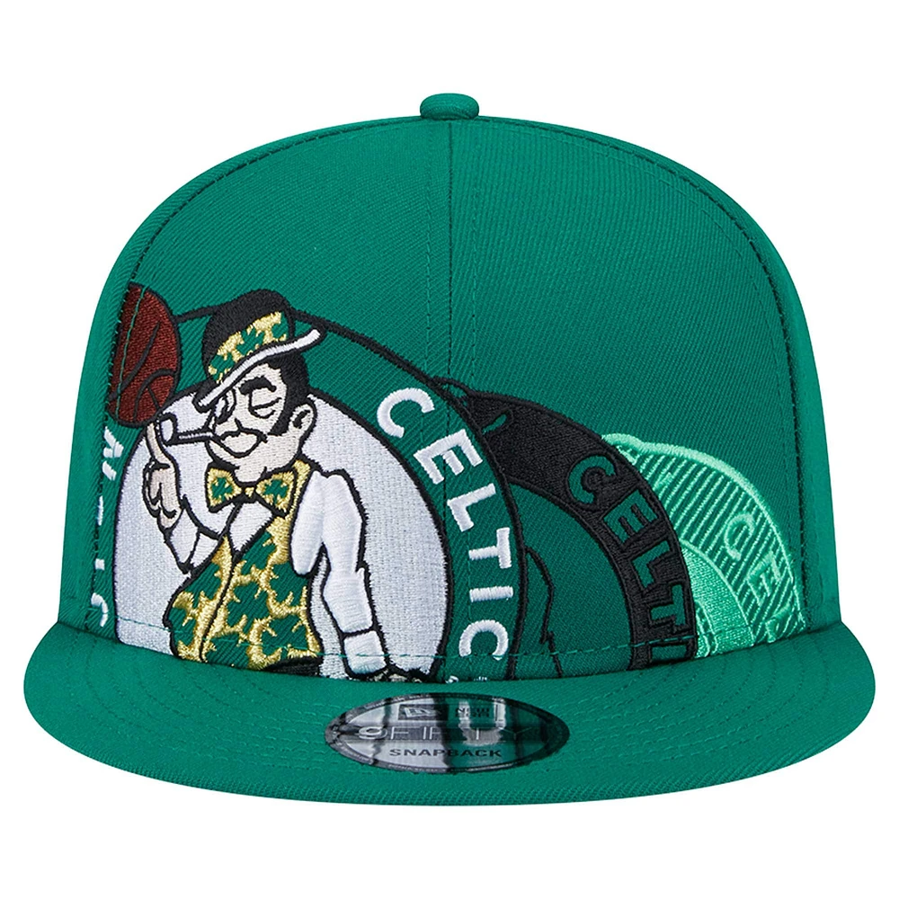 Casquette snapback 9FIFTY Sport Night Team Shadow de Boston Celtics de New Era pour homme, vert Kelly