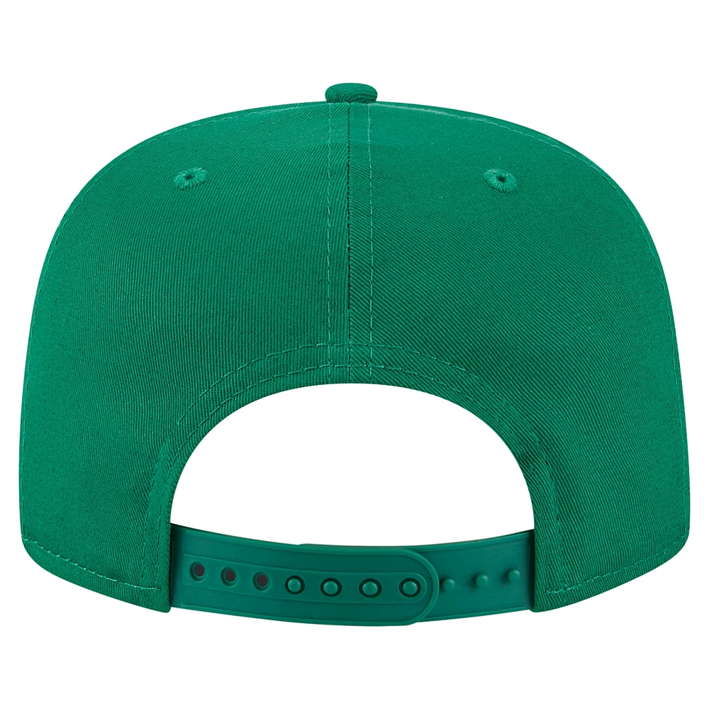Men's New Era Kelly Green Boston Celtics Team Text Golfer Snapback Hat