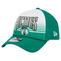 Men's New Era Kelly Green Boston Celtics Throwback Gradient A-Frame 9FORTY Adjustable Hat