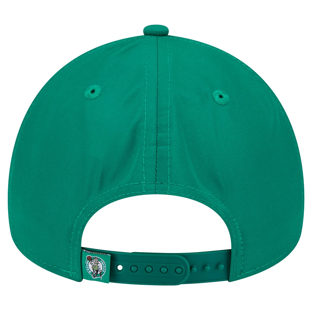 Men's New Era Kelly Green Boston Celtics Throwback Gradient A-Frame 9FORTY Adjustable Hat