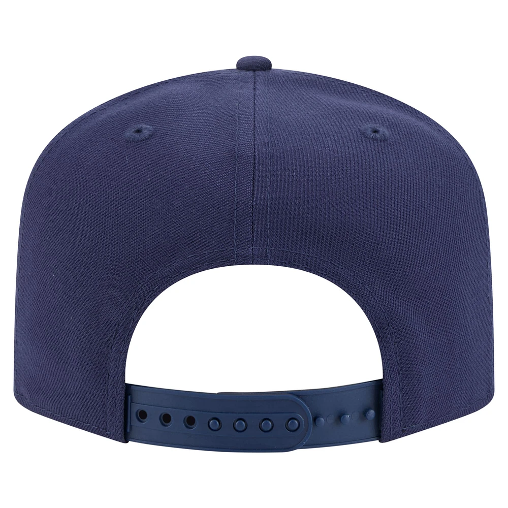 Men's New Era  Navy Boston Celtics Colorpack A-Frame Pinch Front 9FIFTY Snapback Hat